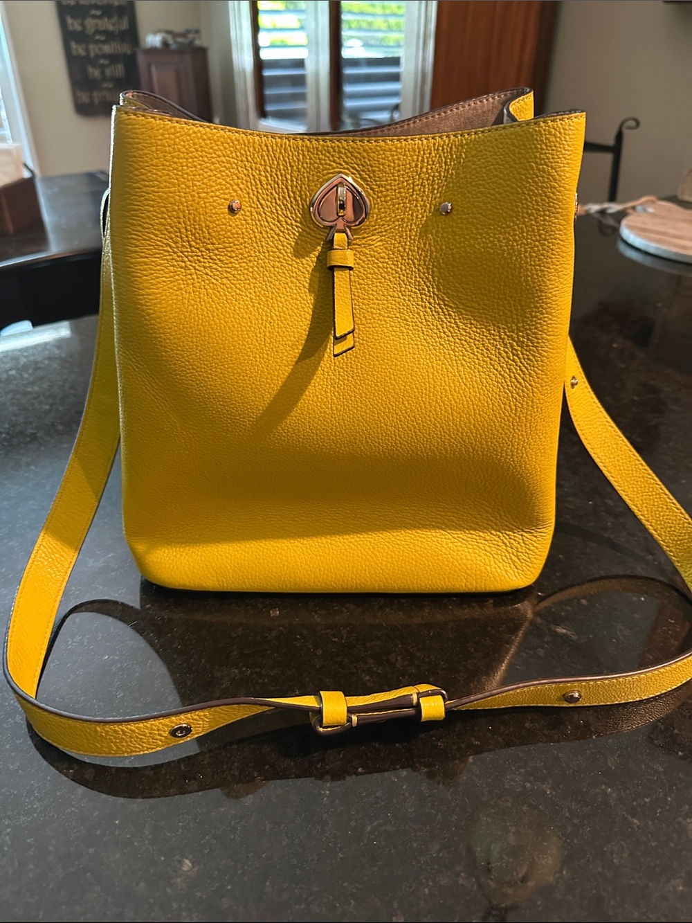 Kate Soade Leather Crossbody Bucket Bag